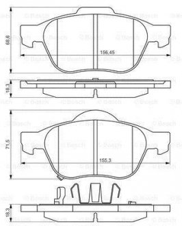 Гальмівні колодки дискові ROBERT BOSCH 0986494485