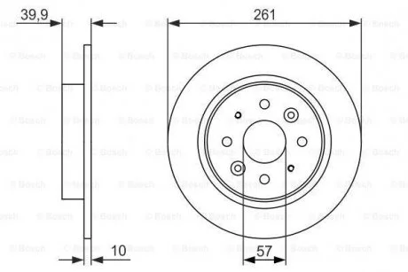Гальмівний диск ROBERT BOSCH 0986479597 (фото 1)