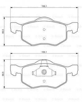 Гальмівні колодки дискові ROBERT BOSCH 0986494361