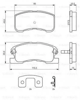 Гальмівні колодки дискові ROBERT BOSCH 0986424697