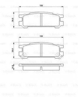 Гальмівні колодки дискові ROBERT BOSCH 0986461143