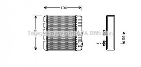 Радіатор обігрівача салону BMW 3e46 00>, X3e83 AVA AVA COOLING BWA6211