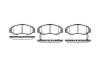 Колодки гальмівні диск. перед. (Remsa) Honda Civic 00> 05> 12> / Hyundai Matrix 01>, Santa fe 2,7i 01> / Nissan X-trail 2,5i 01> (P6473.12) WOKING P647312 (фото 1)