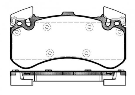 Колодки тормозные диск. перед. (Remsa) Audi A4 A5 A6 A7 A8 17> WOKING P1563300 (фото 1)