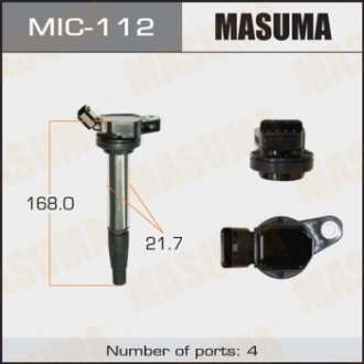 Катушка зажигания 1ZRFE, 2ZRFE, NZE14#.ZRE14#.NZE15#.NCP11# MASUMA MIC112