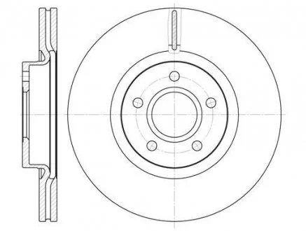 Диск гальмівний передній (кратно 2) (Remsa) Ford Kuga I II / Focus II III / Connect II / RR Evogue (D6711.10) WOKING D671110