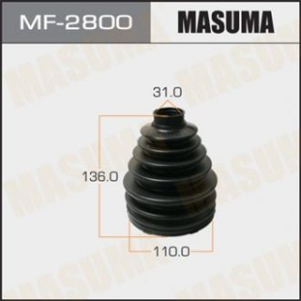 Пыльник ШРУСа MF-2800 (пластик) + спецхомут MASUMA MF2800 (фото 1)