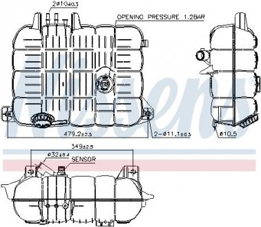 Компенсаційний бак, охолоджувальна рідина NS NISSENS 996069