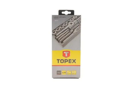 Плашки та мітчики, M3 - M12, набір 20 шт.*1 уп. TOPEX Topex 14A425