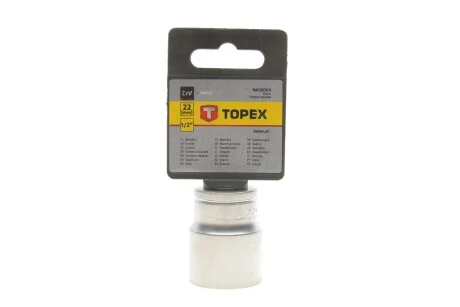Головка змінна 6-гранна 1/2", 22 мм TOPEX Topex 38D722