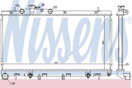 Радіатор SU OUTBACK(00-)3.0 i V6[OE 45111AE060] NISSENS 67729