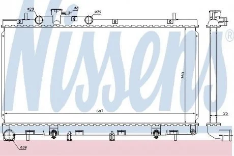 Радіатор SU OUTBACK(00-)3.0 i V6[OE 45111AE060] NISSENS 67729