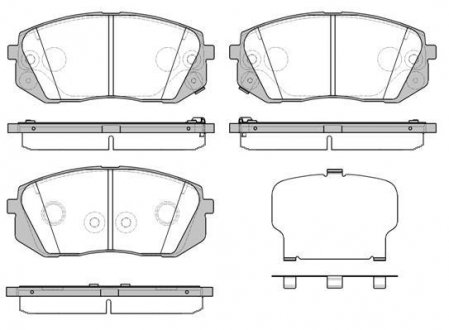 HYUNDAI гальмівні колодки передн.Kia Carens III,Sportage,ix35,55 05- REMSA 1302.52