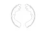 PARTS HYUNDAI Комплект гальмівних колодок GALLOPER II (JK-01) 2.5 TD 98-03, H-1 / STAREX (A1) 2.4 03-04 KAVO KBS-3403 (фото 1)