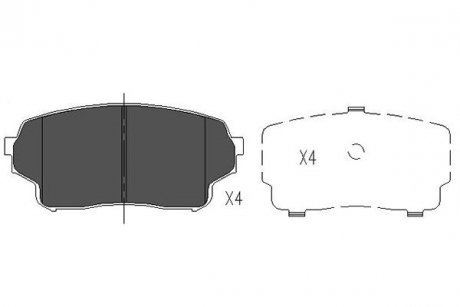 PARTS SUZUKI Гальмівні колодки передн.Grand Vitara 1.9d 2.0HDI 01- KAVO KBP-8511