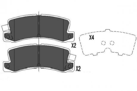 PARTS TOYOTA гальмівні колодки задн.Corolla 97- KAVO KBP-9058