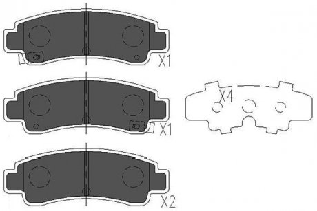 PARTS NISSAN Колодки тормозные задн.Sunny 90- KAVO KBP-6546