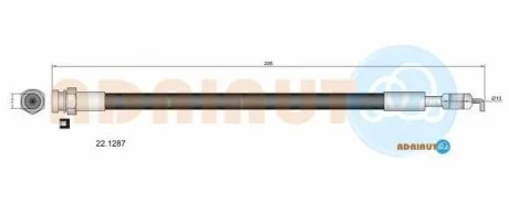 MAZDA шланг гальмівний задн.Mazda 6 02- ADRIAUTO 22.1287