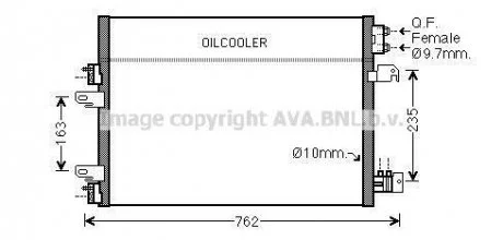 Радиатор кондиционера Dodge Caliber (06-)/Jeep Compass (06-), Patriot (07-) 2.0i AVA COOLING JE5060D