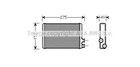 AVA CITROEN Радіатор опалення Berlingo, C4 Picasso, C5 III,Peugeot 407,Partner 08- AVA COOLING CNA6305 (фото 1)