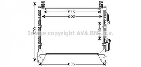 AVA SSANGYONG Радіатор кондиціонера (конденсатор) REXTON (2002) 2.7 RX270 XDI AVA COOLING DW5142