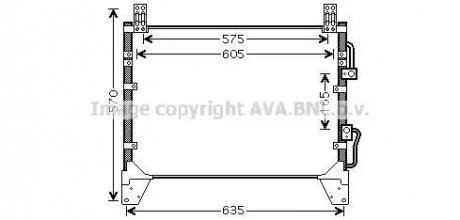 Радиатор кондиционера SsangYong Rexton 2.7XDi 02> AVA COOLING DW5142