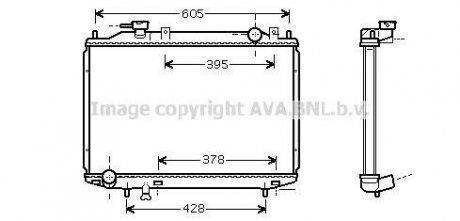 AVA FORD Радіатор охолодження Ranger, Mazda BT-50 2.5D/3.0TDCi 99- AVA COOLING MZ2171