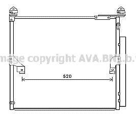 AVA TOYOTA Радіатор кондиціонера LAND CRUISER PRADO 2.8 D-4D 18- AVA COOLING TO5657D (фото 1)