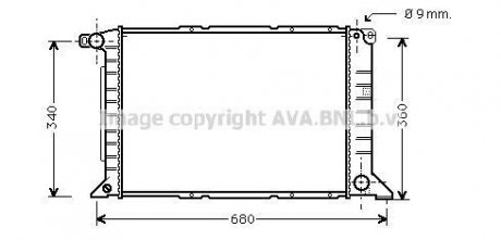 Радиатор охлаждения двигателя Ford Tranzit (96-02) 2,5d AVA AVA COOLING FD2261