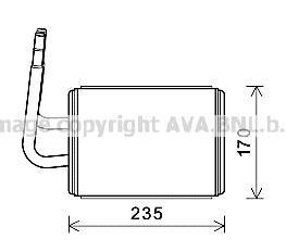 AVA MAZDA Радіатор опалення 6 2.0 02-, CX-7 2.3 06- AVA COOLING MZA6268