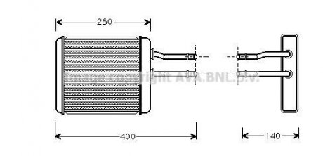 AVA FIAT Радіатор опалення Alfa Romeo 147/156 AVA COOLING AL6072 (фото 1)