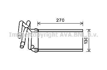 AVA TOYOTA Радіатор опалення TUNDRA 5.7 06- AVA COOLING TO6705 (фото 1)