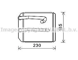 Радіатор обігрівача салону Mitsubishi L200 (96-07) AVA AVA COOLING MT6260