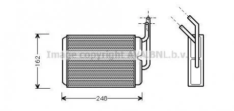 Теплообмінник, система опалення салону AVA COOLING RT6220