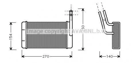 Теплообмінник, система опалення салону AVA COOLING FD6132