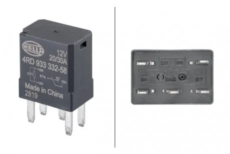 Релe, робочий струм 12V HELLA 4RD 933 332-581