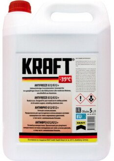 5л Антифриз G12 Red G12/G12+ -35 (червоний) KRAFT KF110