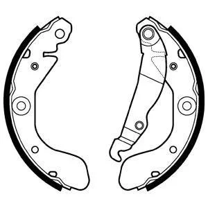 Комплект гальмівних колодок з 4 шт. барабанів Delphi LS2114