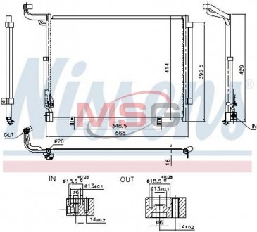 FORD Радіатор кондиціонера (конденсатор) без осушувача ECOSPORT 1.0 13-, FIESTA VII (HJ, HF) 1.0 17- NISSENS 941092