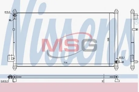 HONDA Радіатор кондиціонера (конденсатор) без осушувача CITY IV 1.3 05- NISSENS 940502