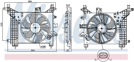 RENAULT Вентилятор радіатора Duster 1.5dCi/1.6 16V 4X4 NISSENS 85891 (фото 1)