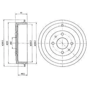 Гальмівний барабан Delphi BF366
