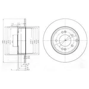 Гальмівний диск Delphi BG4012