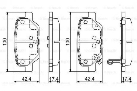 Комплект гальмівних колодок 0 986 495 393 BOSCH 0986495393