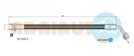 TOYOTA гальмівний шланг задн. лів. Land Cruiser 09-17 ADRIAUTO 52.1200.2