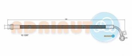 HYUNDAI шланг гальмівний передн. лів. H-1 97- ADRIAUTO 10.1297