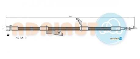 TOYOTA шланг гальм. передн. прав.PRIUS 08- ADRIAUTO 52.1257.1