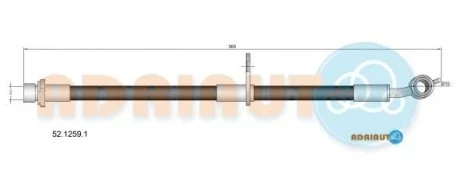 TOYOTA шланг гальм. задн. лів. AVENSIS -18 ADRIAUTO 52.1259.1