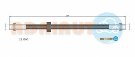 Шланг гальм. задн. лів. MAZDA TRIBUTE -08 ADRIAUTO 22.1290