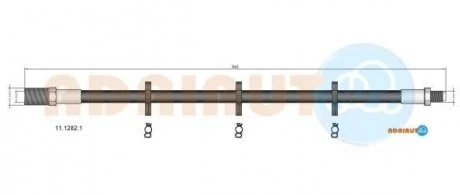 IVECO шланг гальм. задн. DAILY 04- ADRIAUTO 11.1282.1